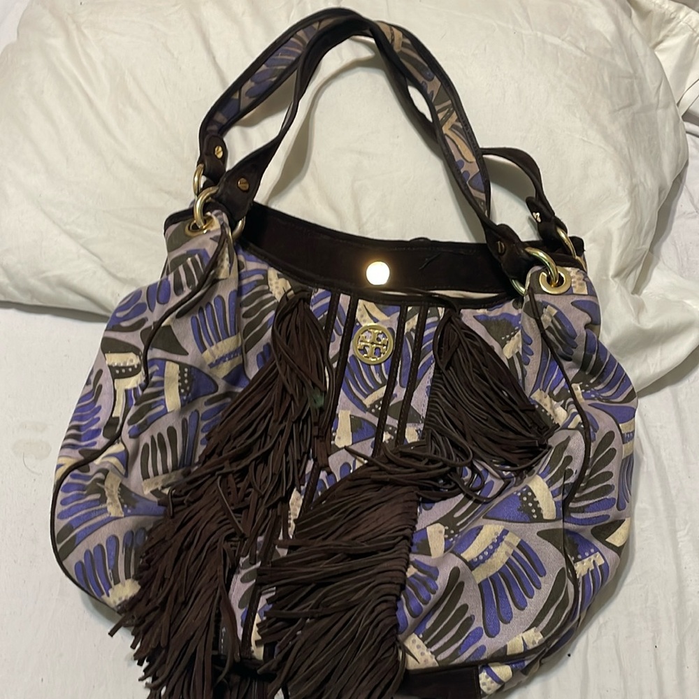Tory Burch purple shoulder bag